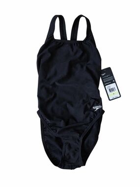 Speedo Pro LT Black One Piece Swimsuit Girls Size 30 NWT Team Swim